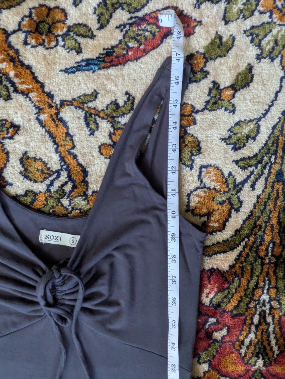 Sozy Sarah Midi Dress in Graphite Size Small Flowy Sleeveless - Picture 9 of 13